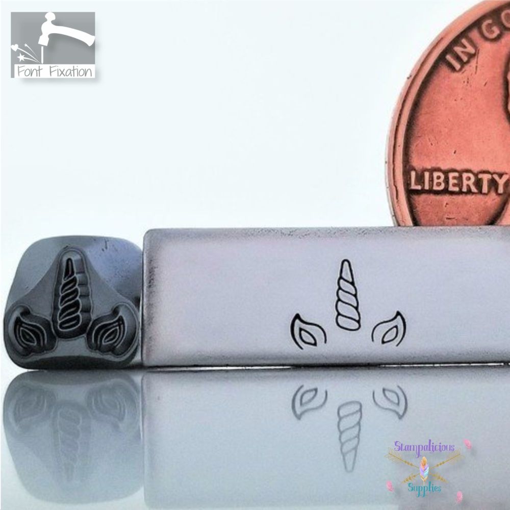 unicorn horn ears metal design stamp