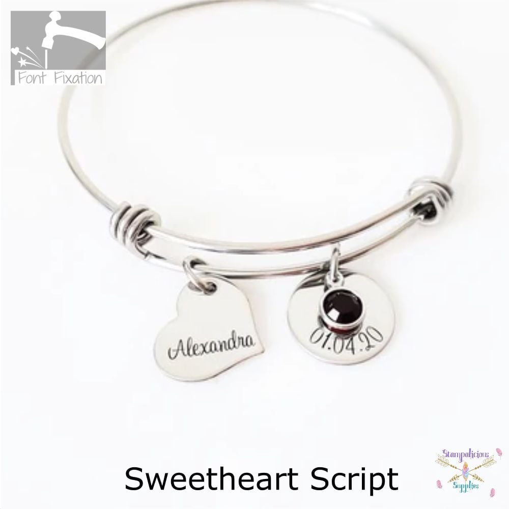 Sweetheart Script - Available In Different Sizes