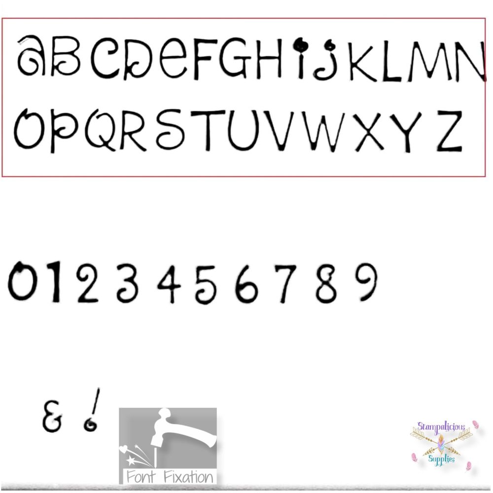 2mm Dream Cake Hand Stamping Font - Which Size/Set?