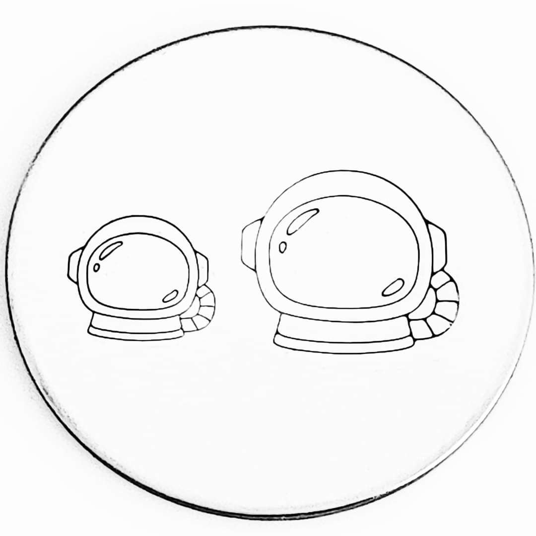 Astronaut Helmet Metal Design Stamp - What Size?