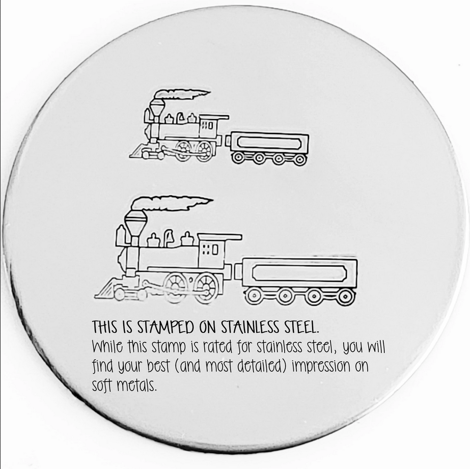 Train Metal Design Stamp - What Size & Style?