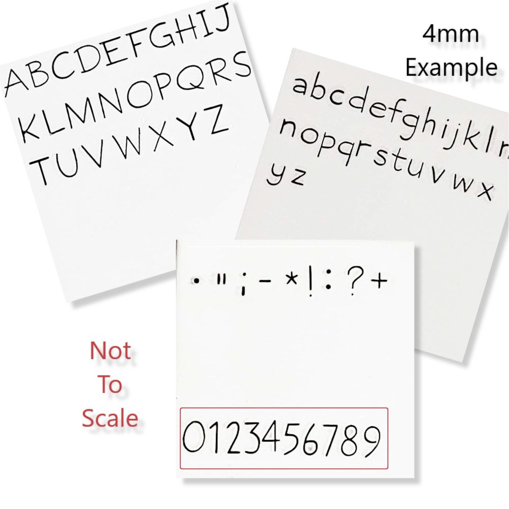 4mm Fictional Friend Hand Stamping Font - Which Size/Set?