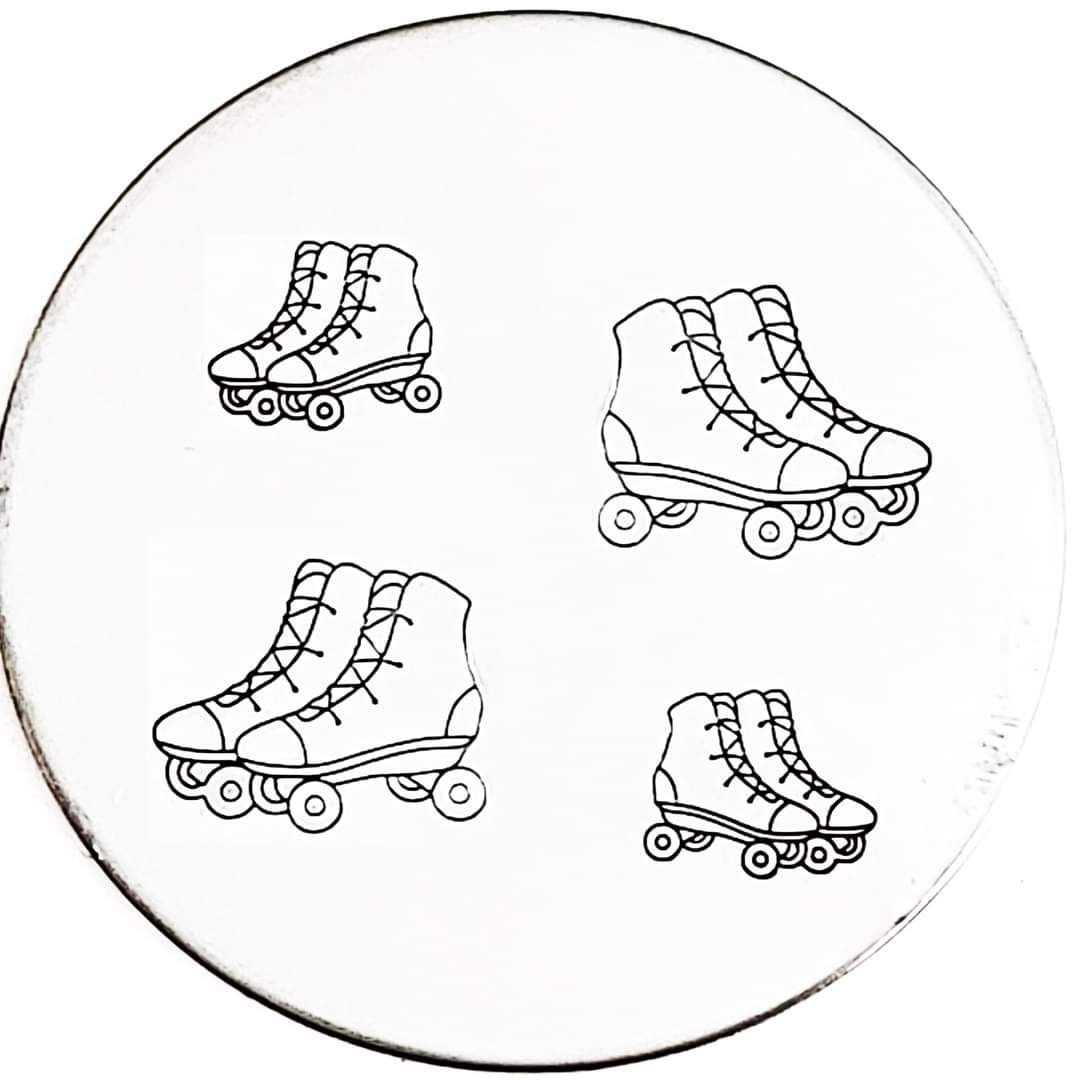 Roller Skates  Metal Design Stamp