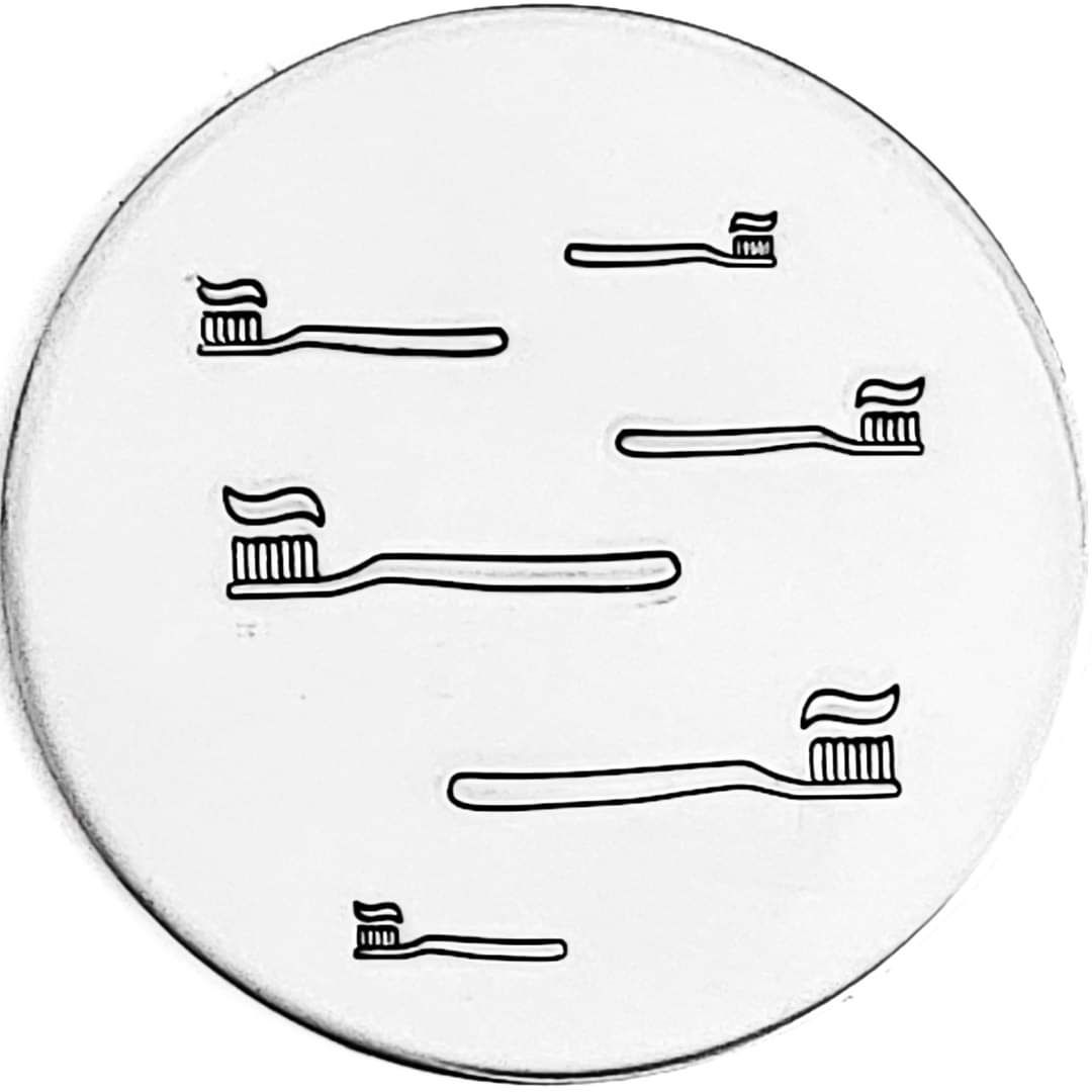 Toothbrush Metal Design Stamp