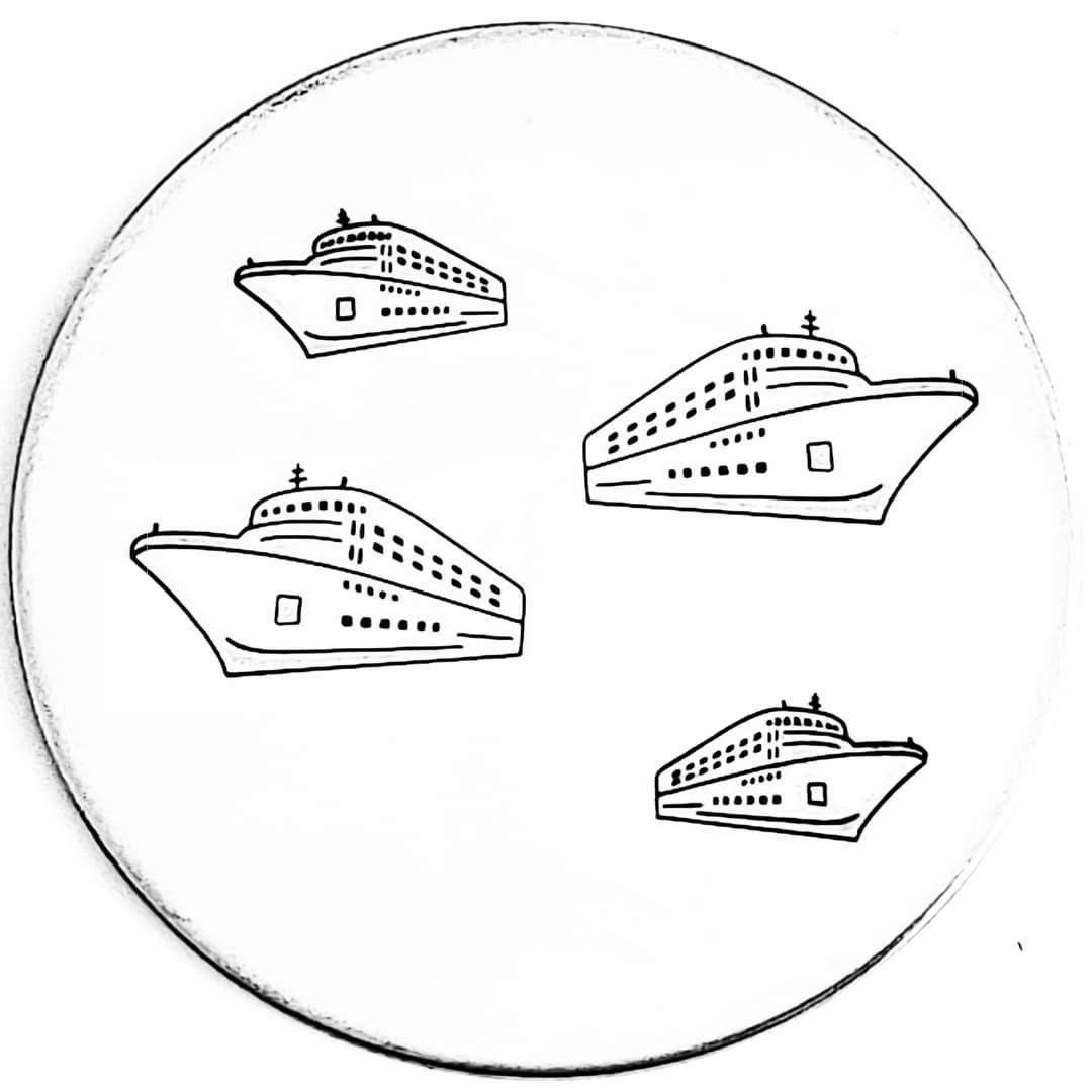 Cruise Ship  Metal Design Stamp
