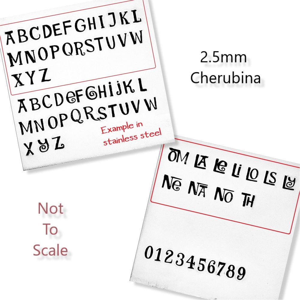 Cherubina Metal Font Set - Which Set?  **** All Sizes Available Here ****