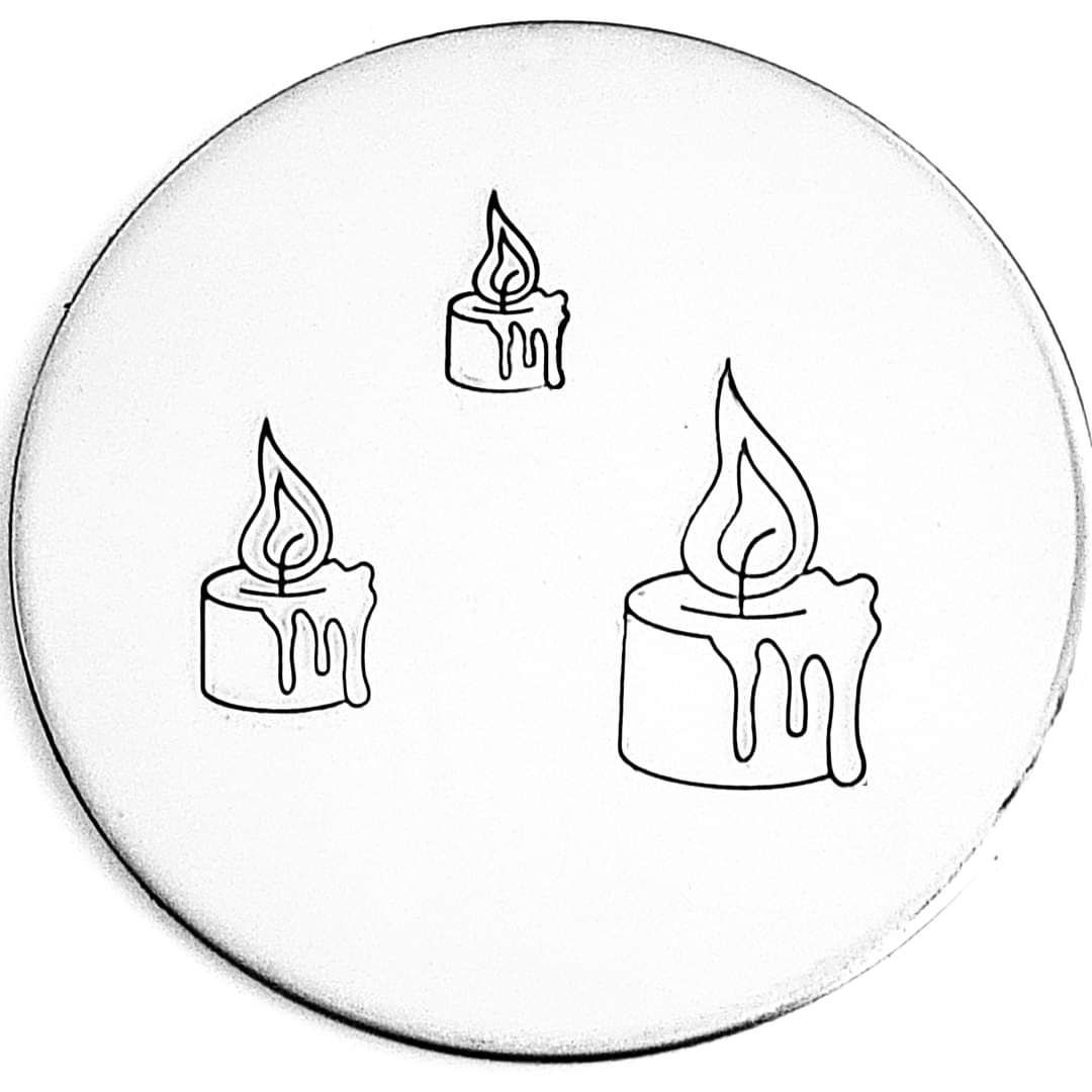 Candle Metal Design Stamp -What Size? *** #6 ***