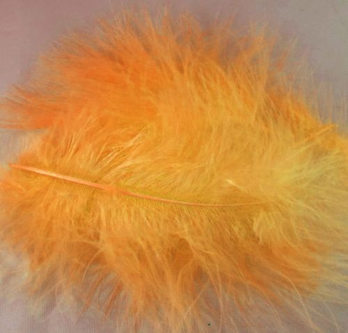 Golden Yellow Marabou Feathers Handpicked x 12