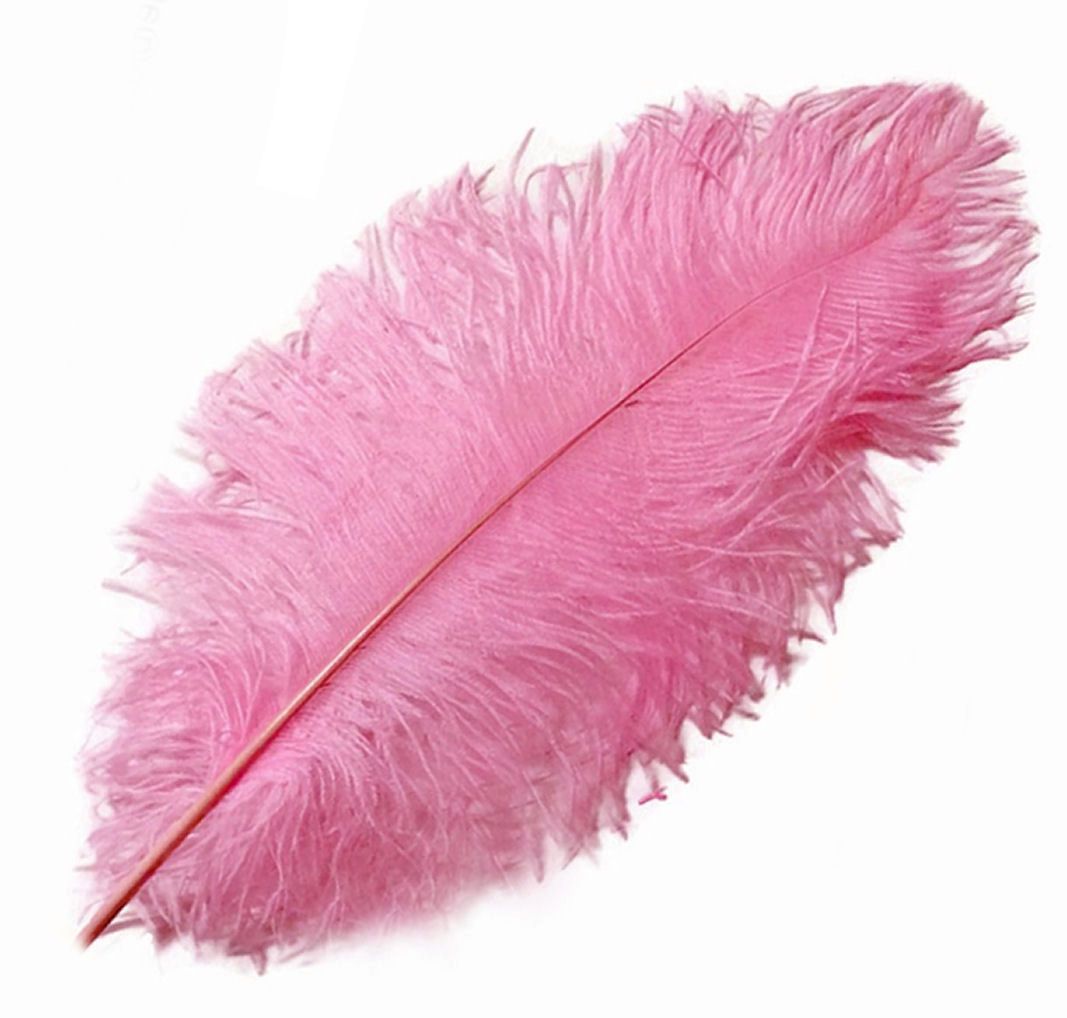 Pink Ostrich Drab Feather