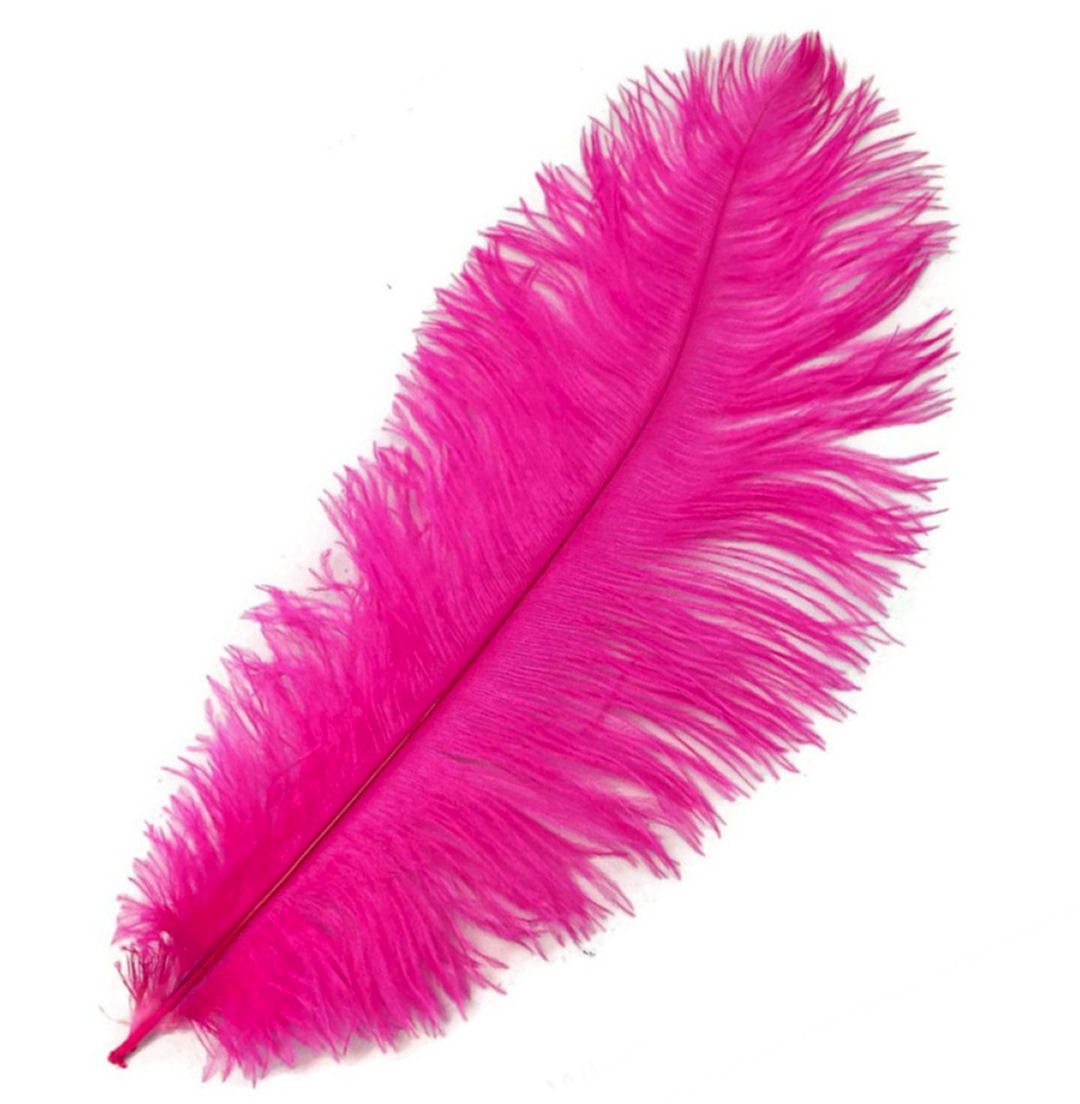 Shocking Pink Ostrich Drab Feathers | Feather Planet