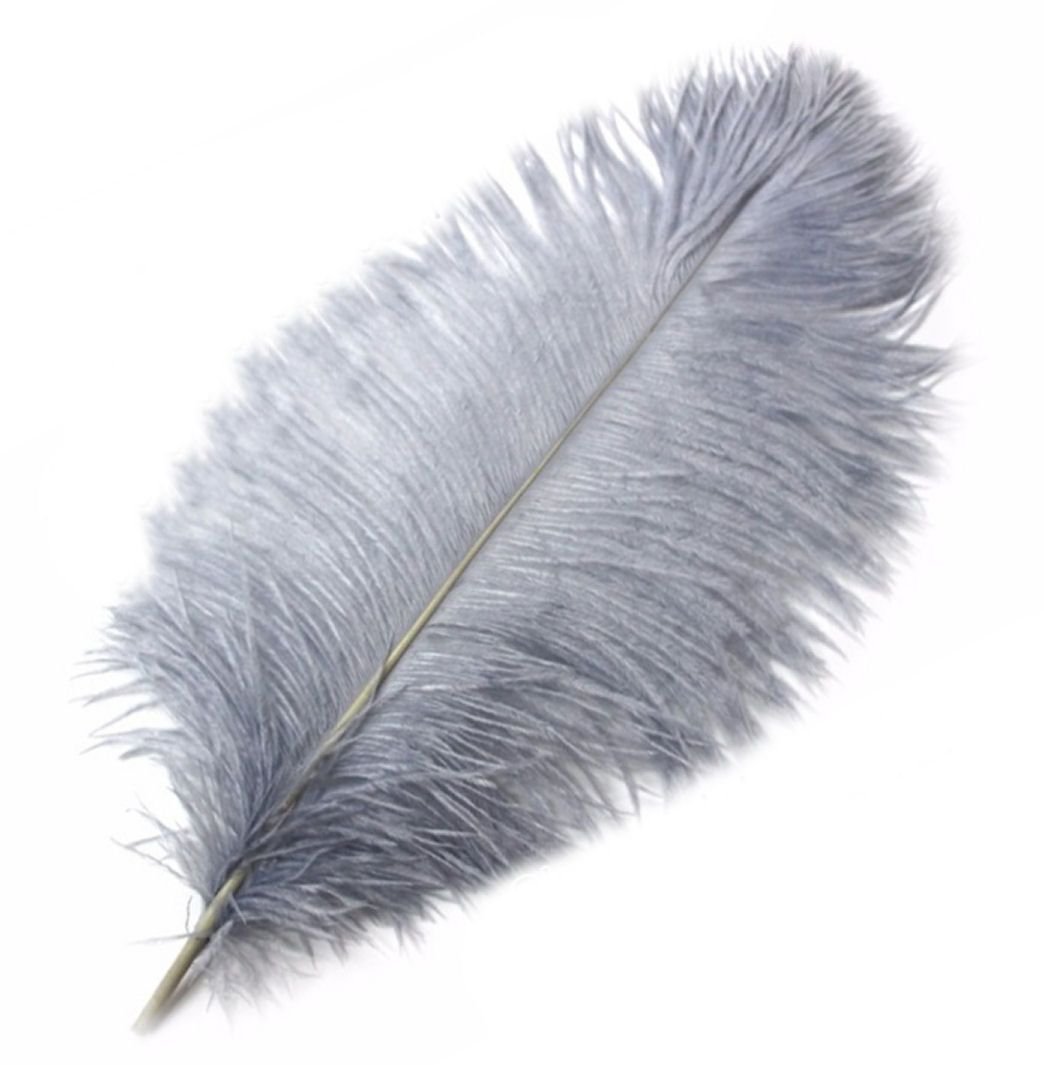 Silver Ostrich Feather