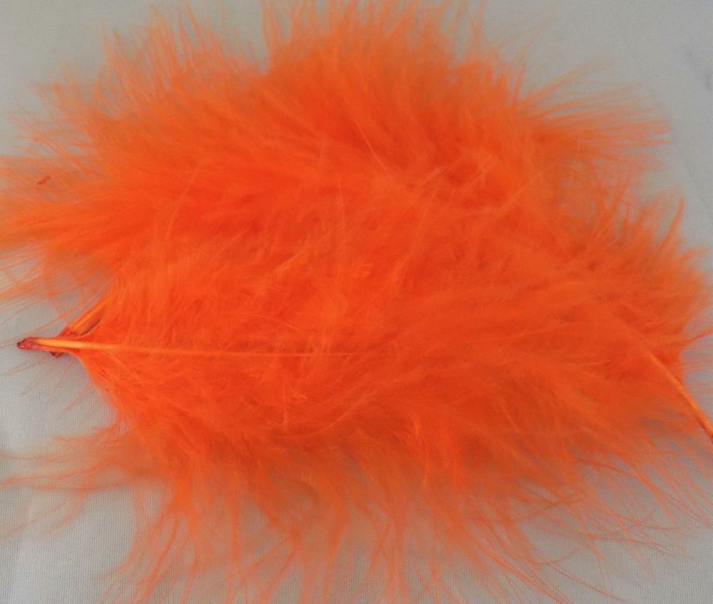 Orange Marabou Feathers
