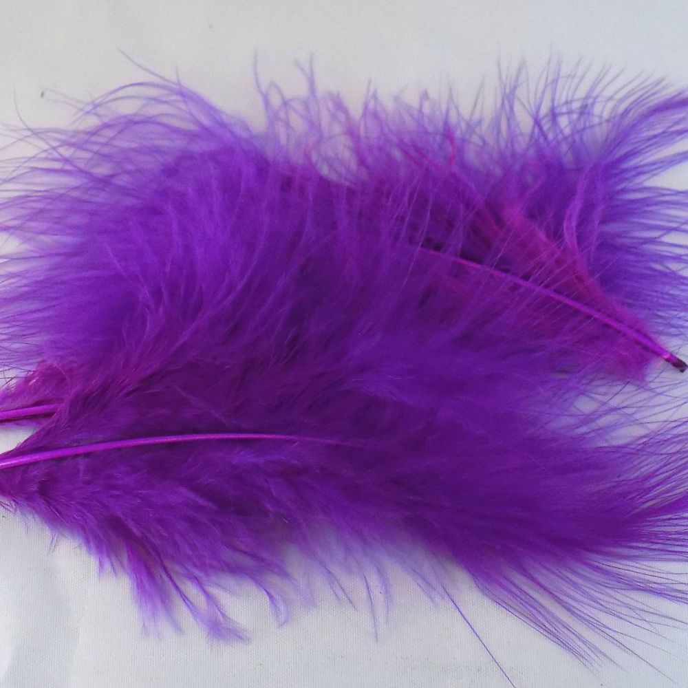 Purple Marabou Feathers