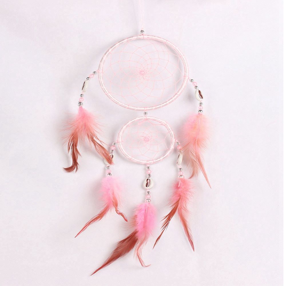Double Feather Dreamcatcher (pink)