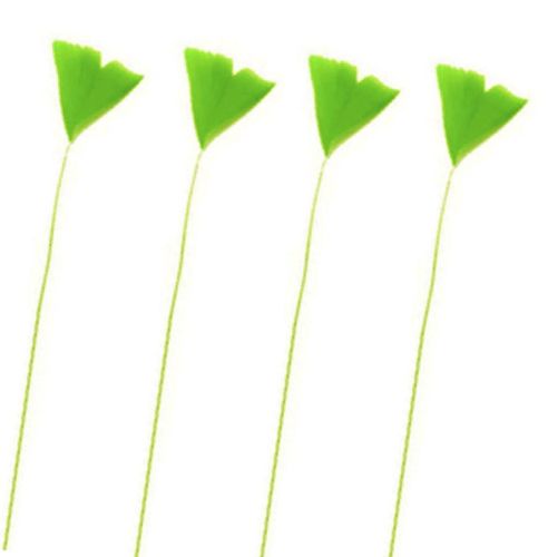 Lime Green Stripped Turkey Feathers x 6