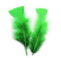 Green Turkey Feathers Flats