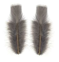 Silver Turkey Feathers Flats