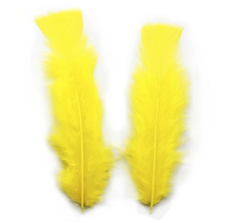 HaiMay 16 Pieces Yellow Feathers Ostrich Feathers for Craft Wedding Home  Party Decorations,12-14 Inches Yellow Craft Feathers