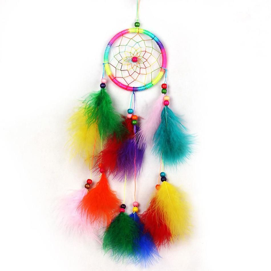 Rainbow Feather Dreamcatcher 