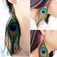 Peacock Feather Earrings