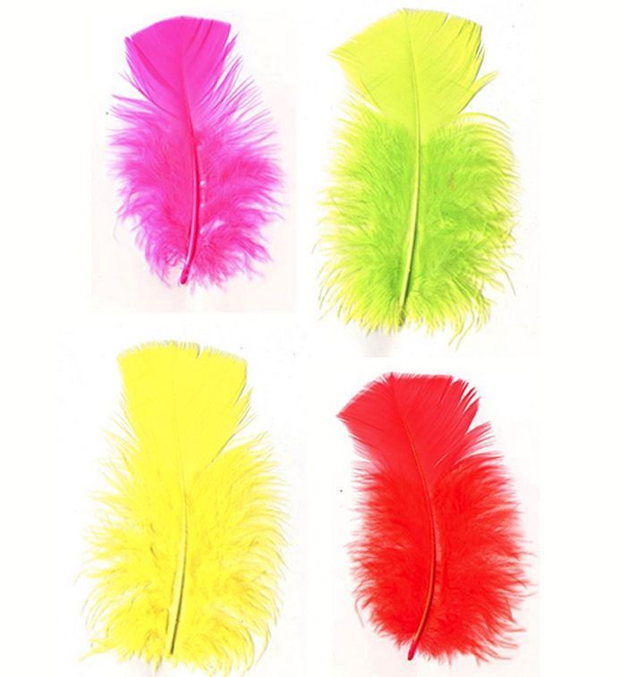 Turkey Coquille Feathers - Flourescent Shades