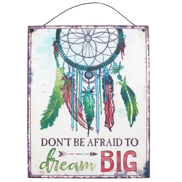 Dream Catcher Metal Sign, Ethically Sourced