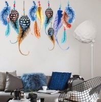 Wall Art Stickers with Feathers