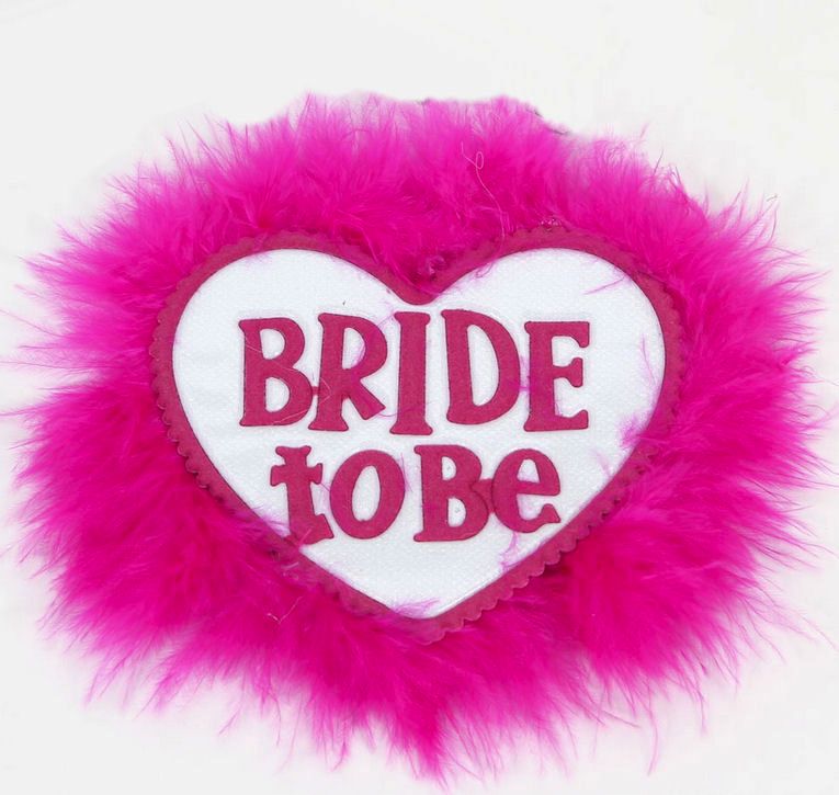 Bride to Be Heart Shaped Badge 