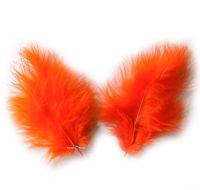 Orange Marabou Feathers - Small