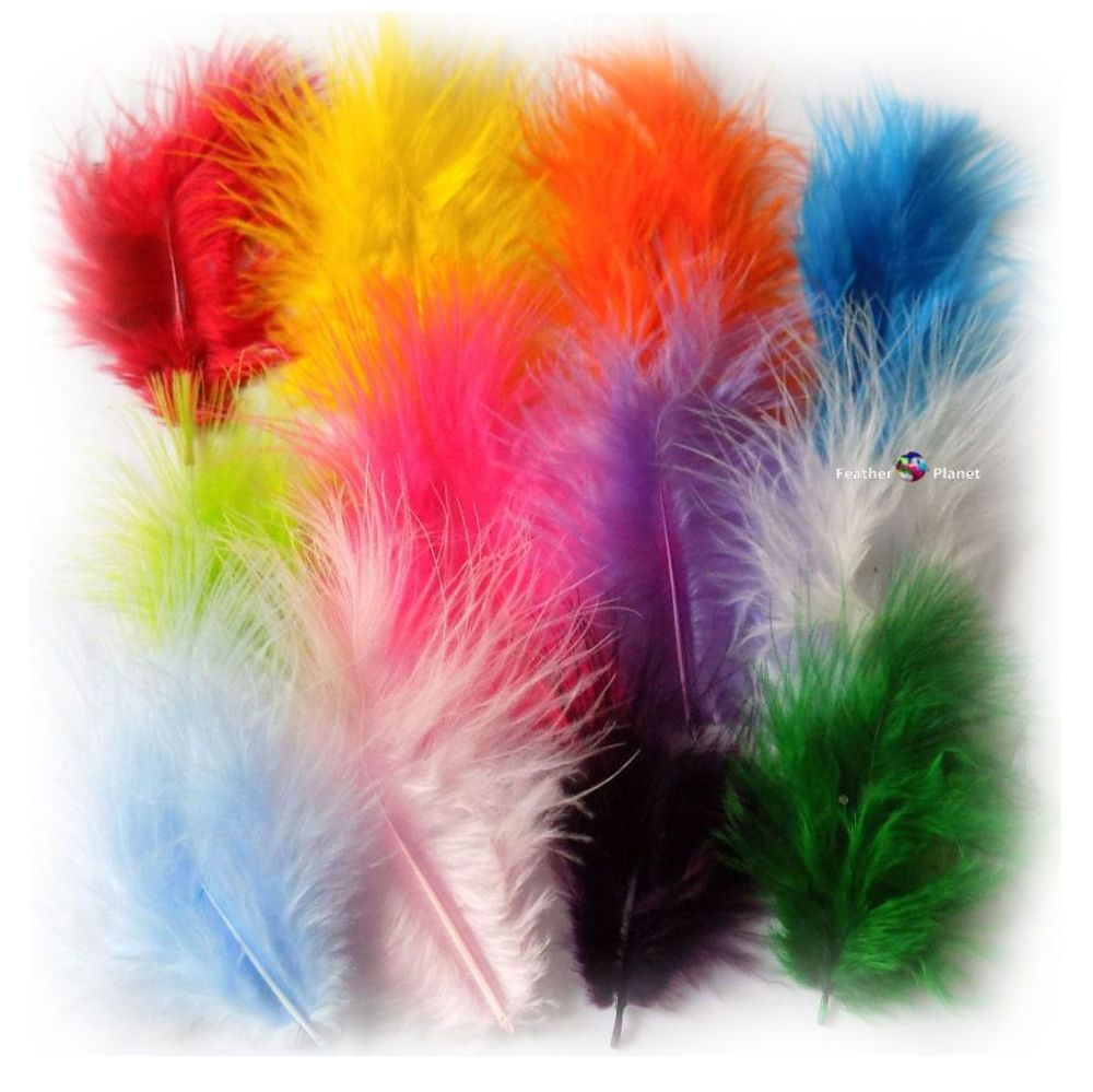 Assorted Marabou Feathers | Small Feathers | Feather Planet