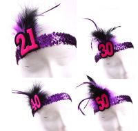 Birthday Age Feather Flapper Headband
