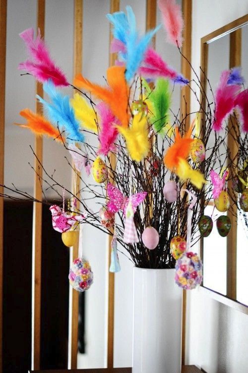 Easter feather tree idea