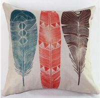 Cushion Cover with Rustic Feather Design (GC02)