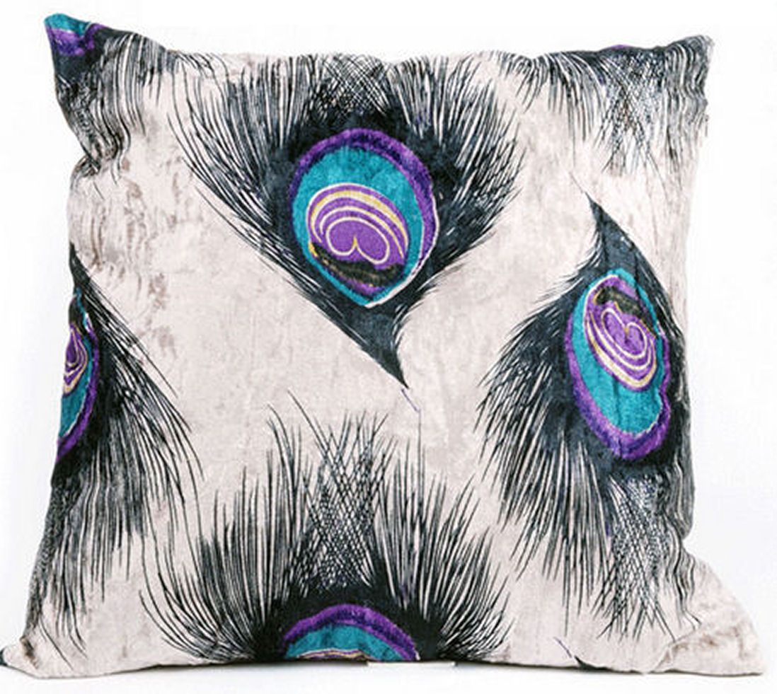 Cushion Cover with Peacock Feather Design (GC05)
