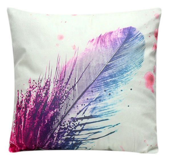 Cushion Cover with Tie Dye Feather Design (GC04)