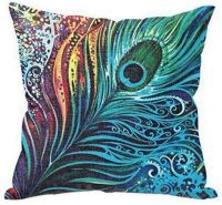 Cushion Cover with Peacock Feather Design (GC03) 