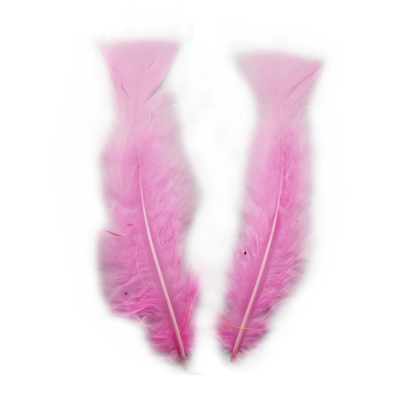 Candy Pink Turkey Feathers Flats
