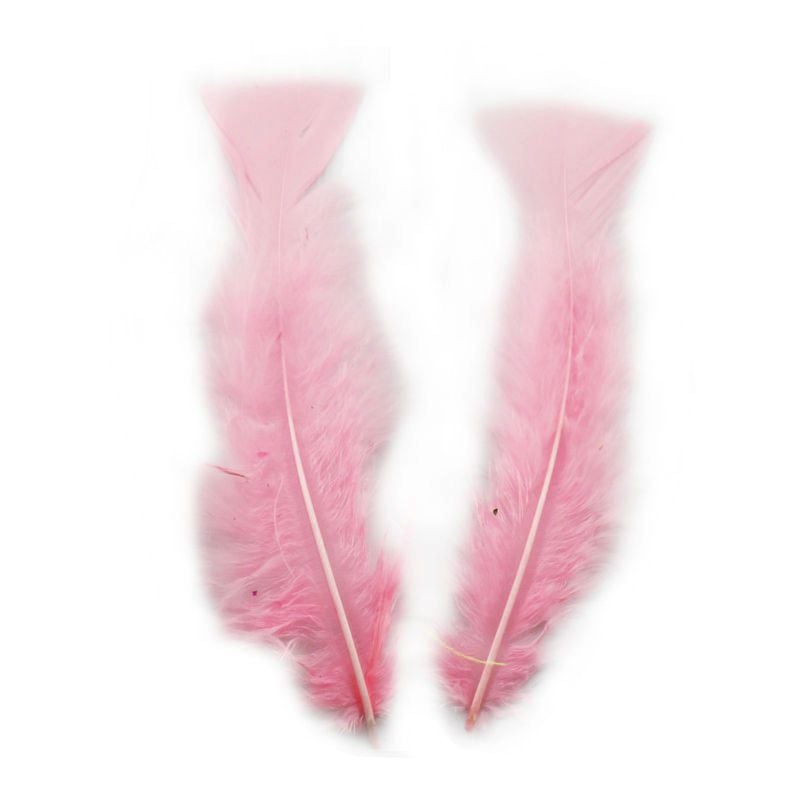 Baby Pink Turkey Feathers Flats