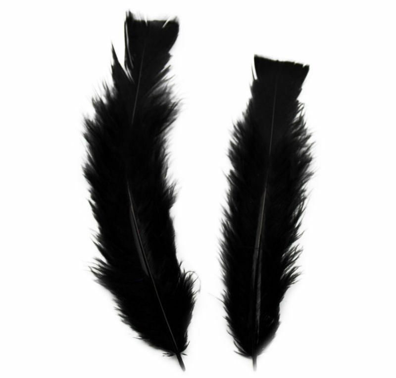 Black Turkey Feathers Flats 10 Gram Bumper Pack