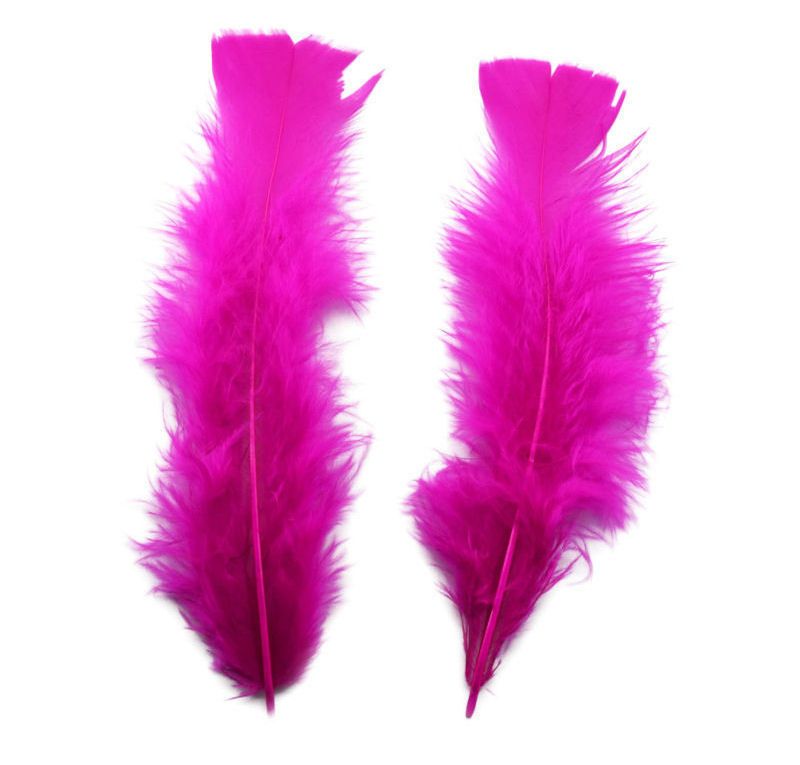Dark Pink Turkey Feathers Flats 10 Gram Bumper Pack