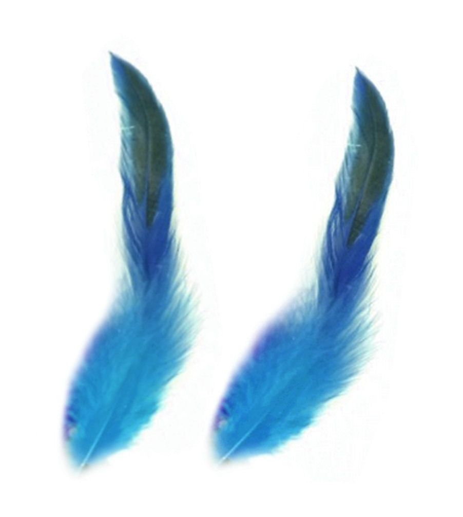 Dark Turquoise Rooster Schlappen Half Bronze Feathers