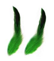 Green Rooster Schlappen Half Bronze Feathers