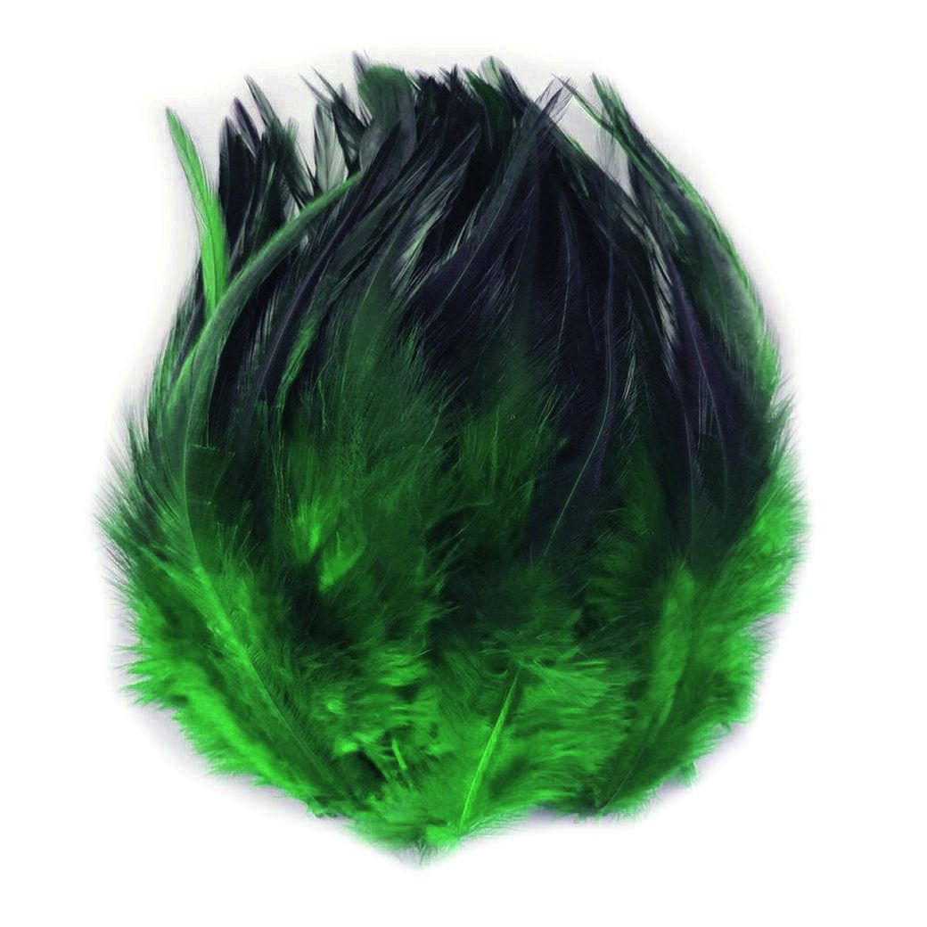 Green Rooster Schlappen Half Bronze Feathers