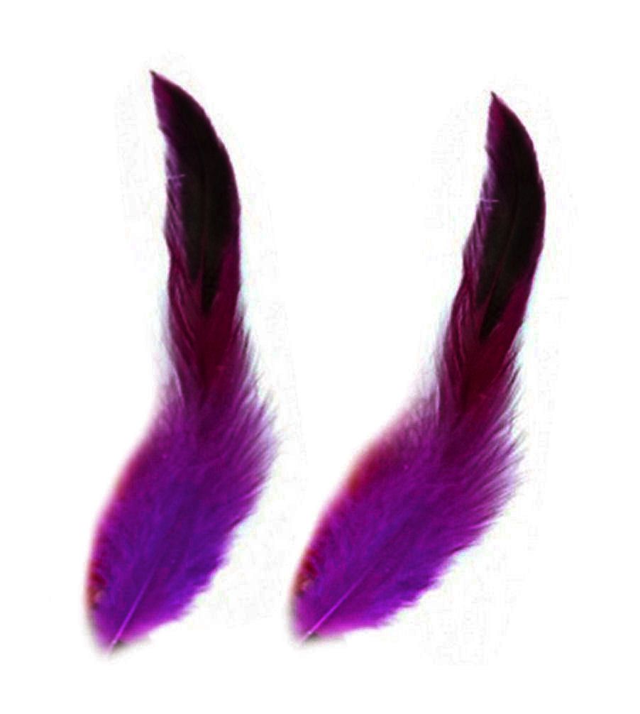 Purple Rooster Schlappen Half Bronze Feathers