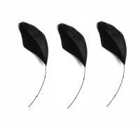 Black Trimmed Goose Teardrop Feathers - Clearout