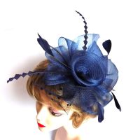 Navy Blue Wedding Fascinator