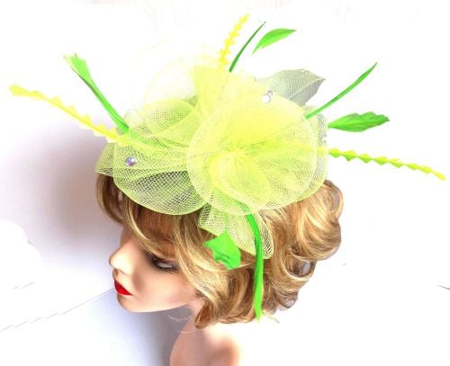 Lime Green Wedding Fascinator