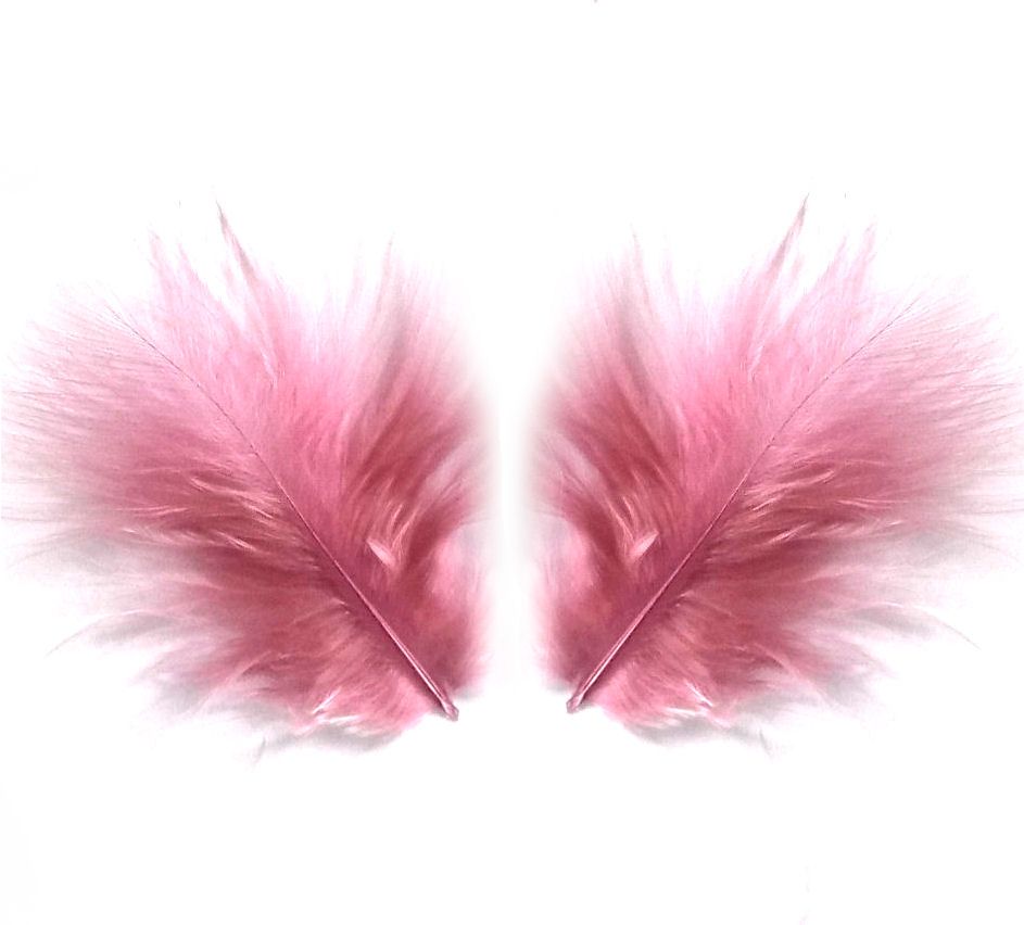 Rose Pink Marabou Feathers - Small
