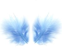 Pale Blue Marabou Feathers - Small