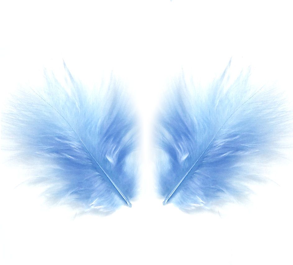 Baby Blue Feathers, Small Marabou